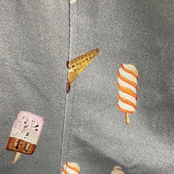 Boutique Style Ice Cream Print Mini Dress Size XS Stretch Gray Back Zip Summer - Picture 4 of 6